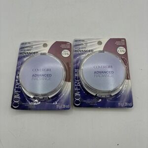 Covergirl Pressed Powder 130 Toasted Almond LOT 2 NEW Advanced Radiance Talc NIP